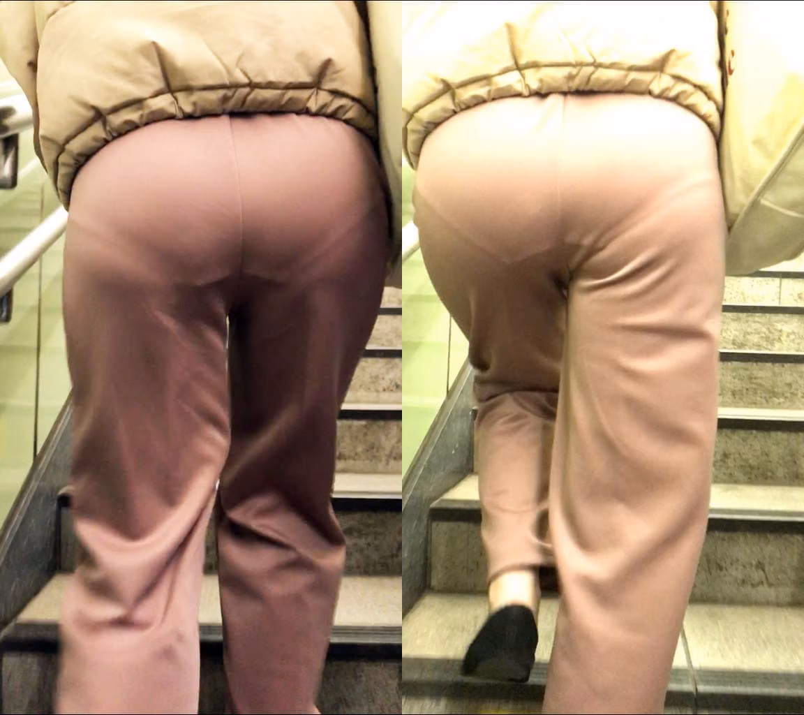 ズボンやスカート越しに透けパンしてる女の子の盗撮エロ画像 20